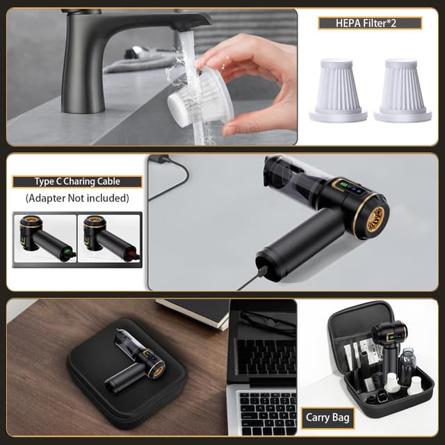 Thumbnail 6 de Lyiazsoy Car Vacuum Cleaner 27,000PA cordless