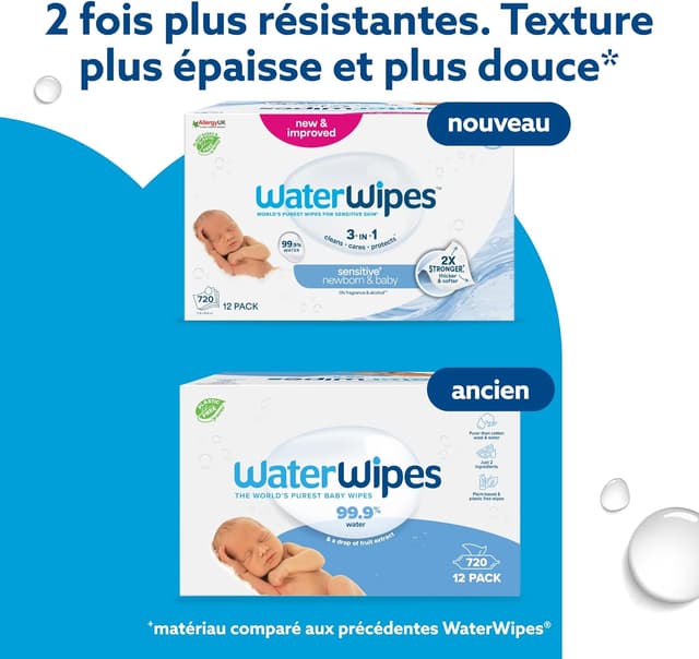 Thumbnail 2 de WaterWipes Sensitive+ Lingettes Nouveau-Né 720