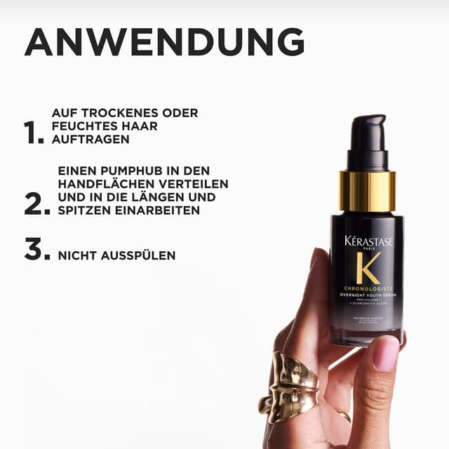 Thumbnail 6 de Kérastase Chronologiste Overnight Youth Serum Nachtpflege für reifes Haar (Anti-Aging), Pro-Xylane & Ochrophyta-Algen, 30 ml