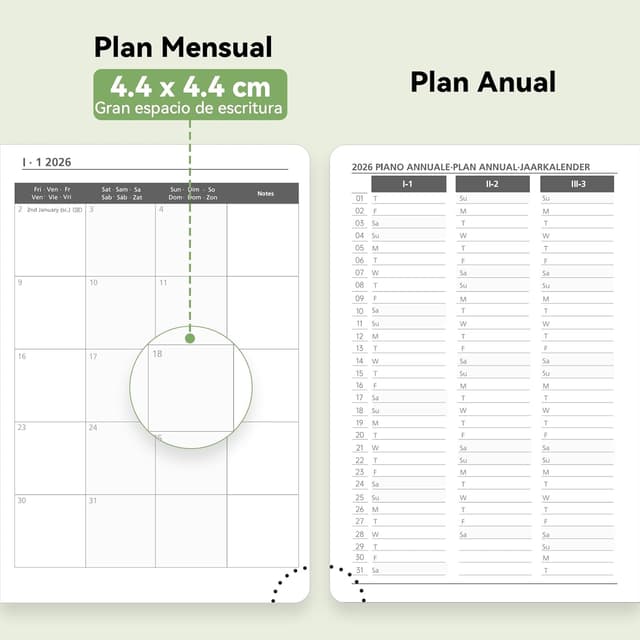 Thumbnail 3 de FEKSINO Agenda 2026 Semana A4 Marrón