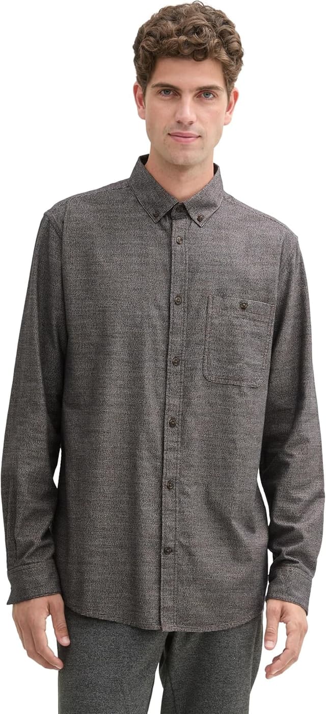 Thumbnail 6 de TOM TAILOR Camicia Uomo in chambray di cotone con taschino sul petto