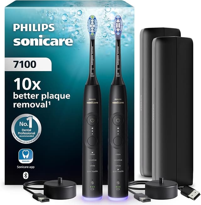 Detalle de Philips Sonicare 7100 Cepillo Dental Eléctrico 🦷 Paquete de 2