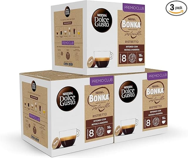 Detalle de NESCAFÉ Dolce Gusto Bonka Ristretto ☕ 48 cápsulas 3x16