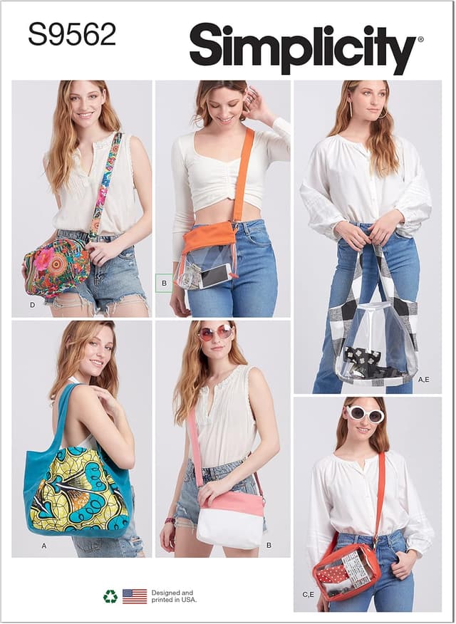 Detalle de Simplicity SS9562OS – Sac fourre-tout, sacs et pochette (taille unique)