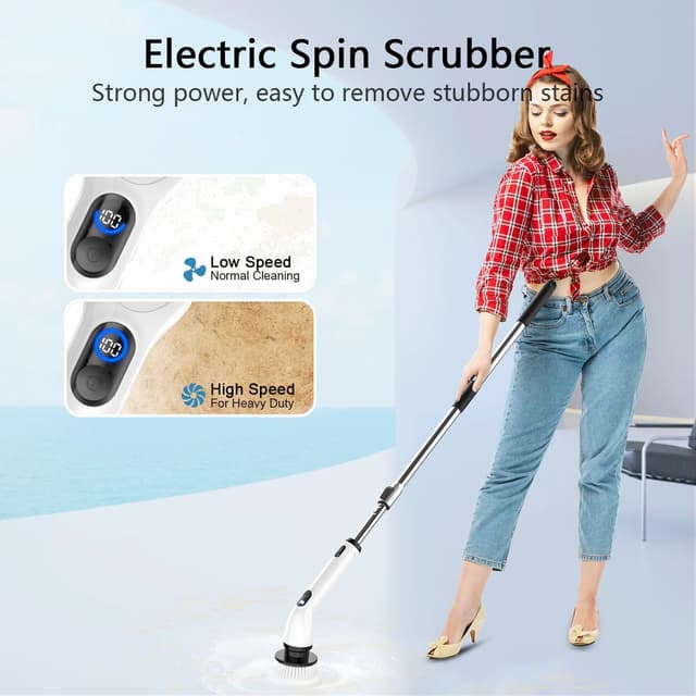 Detalle 2 de TUYU Electric Spin Scrubber IPX7 Waterproof 🧽