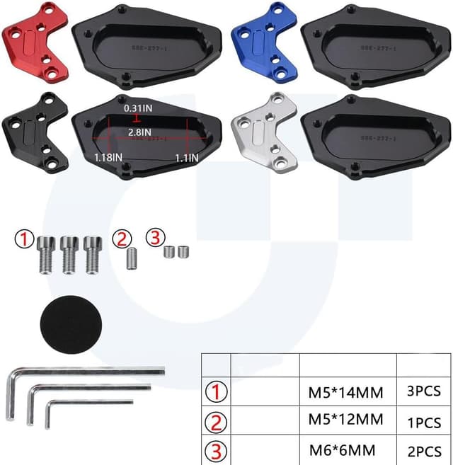 Thumbnail 5 de ZHUOWU R1300GS Erweiterungsplatte Seitenständer Blau