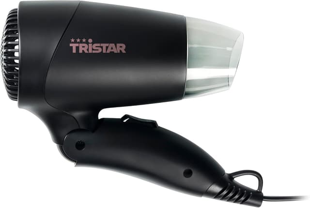 Detalle de Tristar HD-2460 : sèche-cheveux de voyage compact à poignée pliable (1200 W) noir