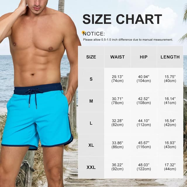 Thumbnail 5 de Costume uomo TMEOG con pantaloncini da bagno tipo surf boxer, tasche con cerniera e coulisse