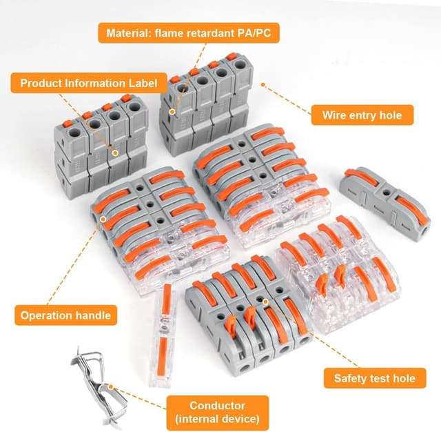 Detalle de Flintronic wire connectors 80 pcs quick