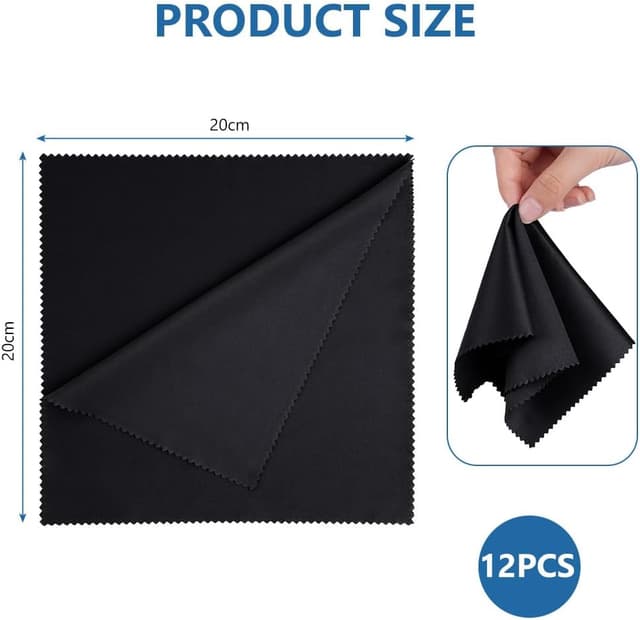 Detalle de ACWOO 12PCS Chiffons microfibre 20x20 cm pour lunettes