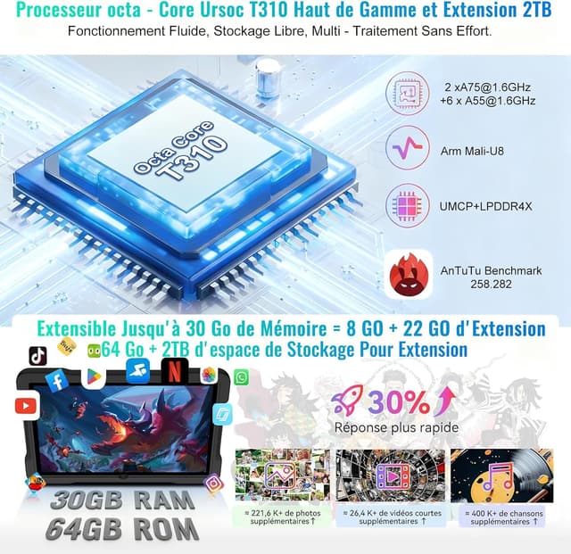 Thumbnail 3 de Tablette 10 pouces Android 15 ⚙