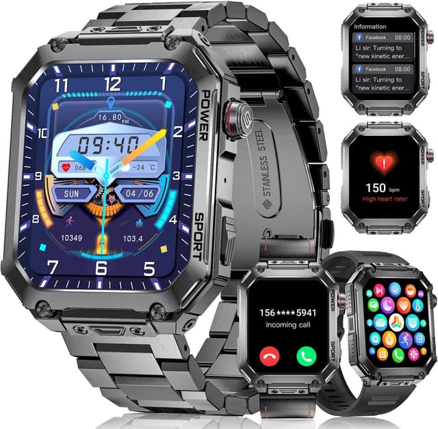 Detalle de BENYAR SMART Militare Smartwatch Uomo EF2 PRO con display 1,91" AMOLED, IP68 e batteria da 500mAh