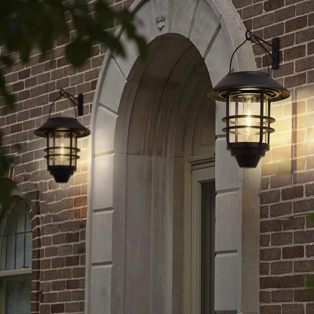 Detalle de DERAYSION Solar Lantern Lights 2 Pack