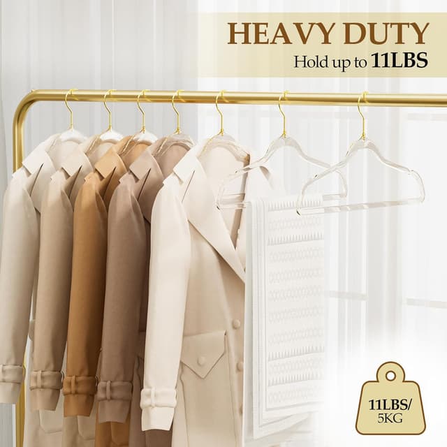 Thumbnail 3 de UEAKPIC Ultra Slim Clear Hangers 50-pack