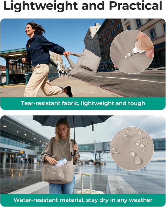 Thumbnail 5 de BAGSMART faltbare Reisetasche 37 L Schwarz