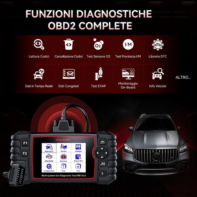Detalle 2 de iCarsoft MB V3.0 OBD2 diagnostica completa