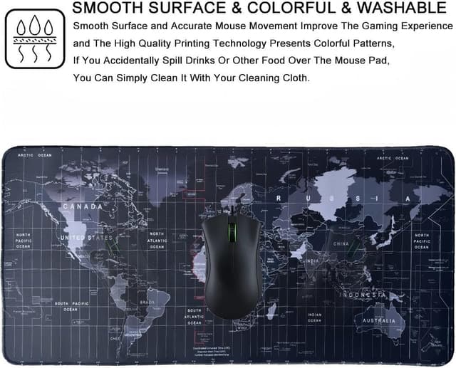 Detalle de Ningchuya Gaming-Mauspad 600 x 300 mm (rutschfeste Gummifüße, waschbar)