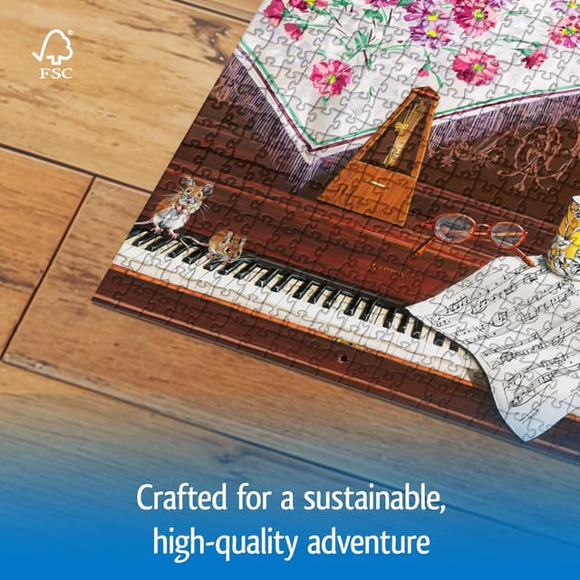 Detalle 2 de Puzzle Ravensburger Wonder Forge Piano Cat de 1000 pièces (adultes)