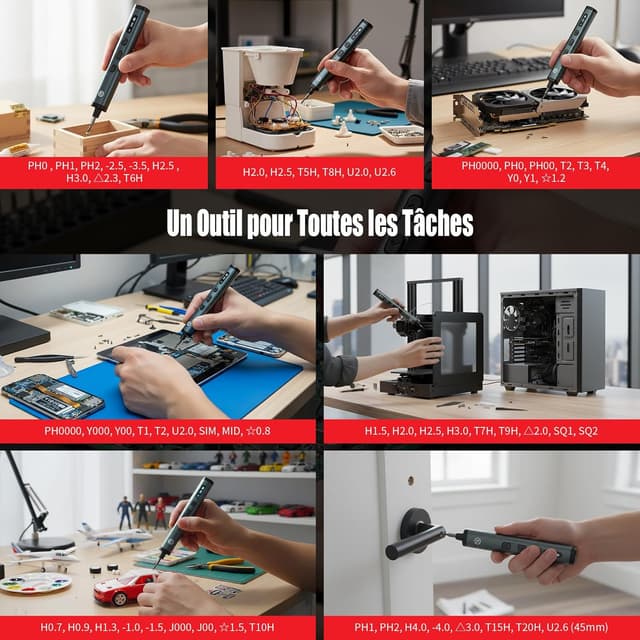 Thumbnail 6 de Koeutoze mini tournevis électrique 78 en 1