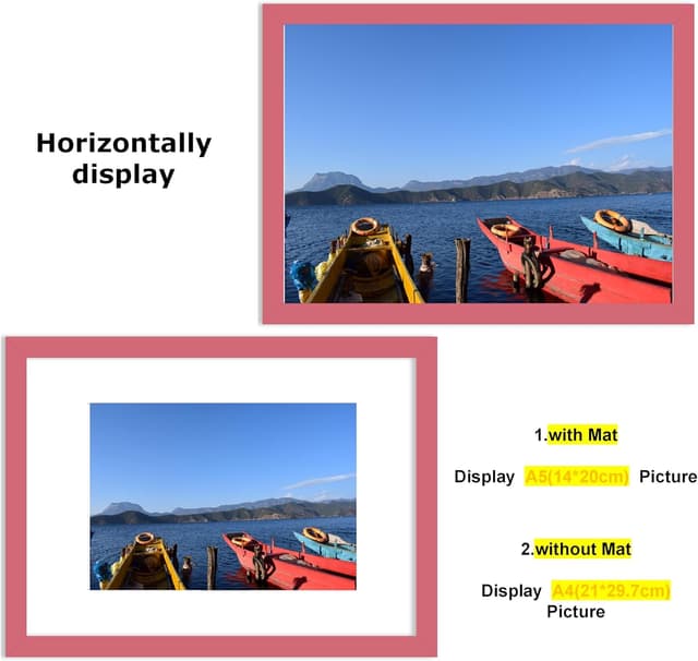 Detalle 2 de A4 Pink picture frame set for A4