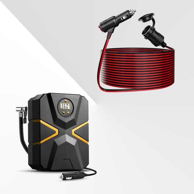 Detalle de 12V Zigarettenanzünder Verlängerungskabel mit Schalter – Kfz Adapter Stecker auf Buchse