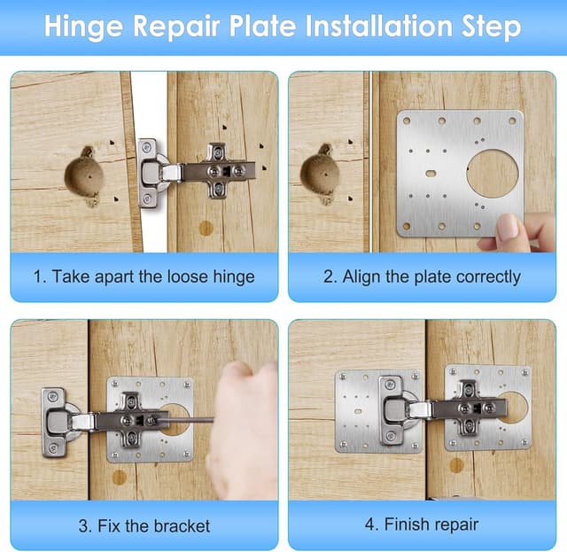 Detalle de Cabinet hinge repair kit 12PCS with 80 screws