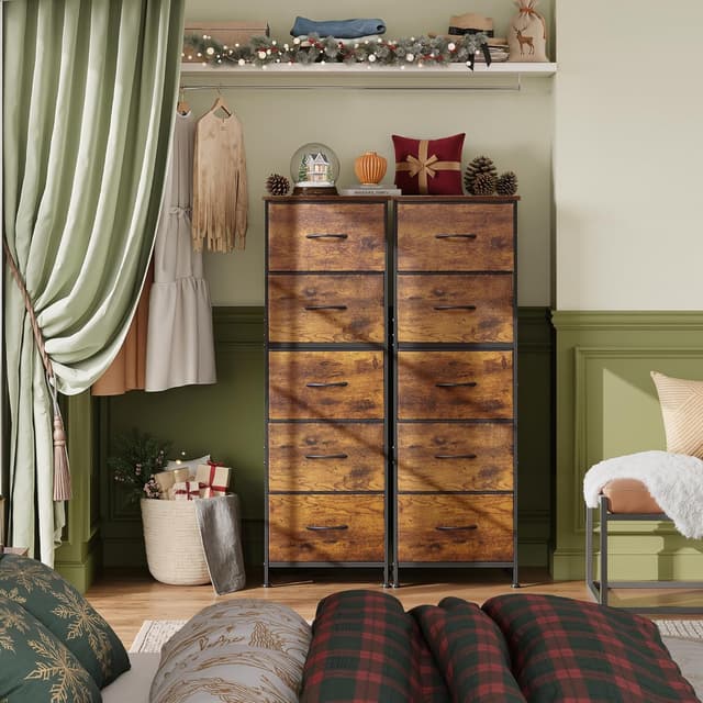 Thumbnail 1 de WLIVE 5-Drawer Fabric Dresser 47.5"