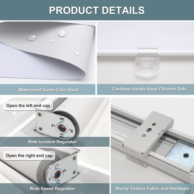 Thumbnail 6 de AOSKY Cordless Roller Shade 34" x 72" 🪟