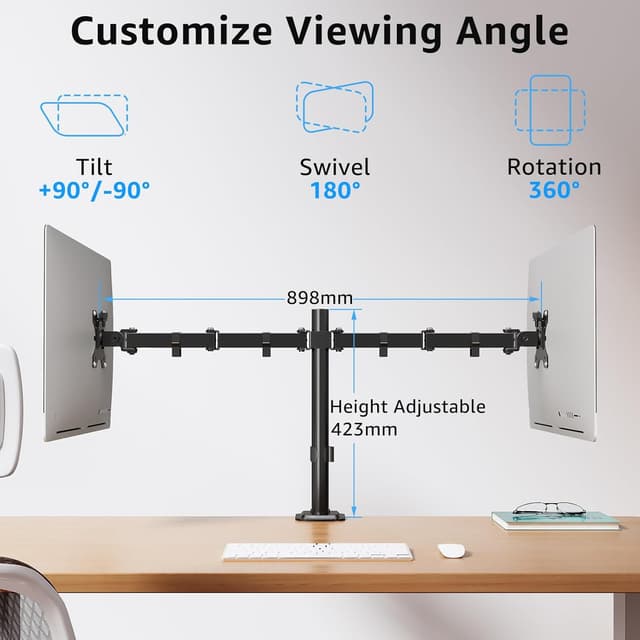 Detalle 2 de MOUNTUP Dual Monitor Stand 13–32 Inch