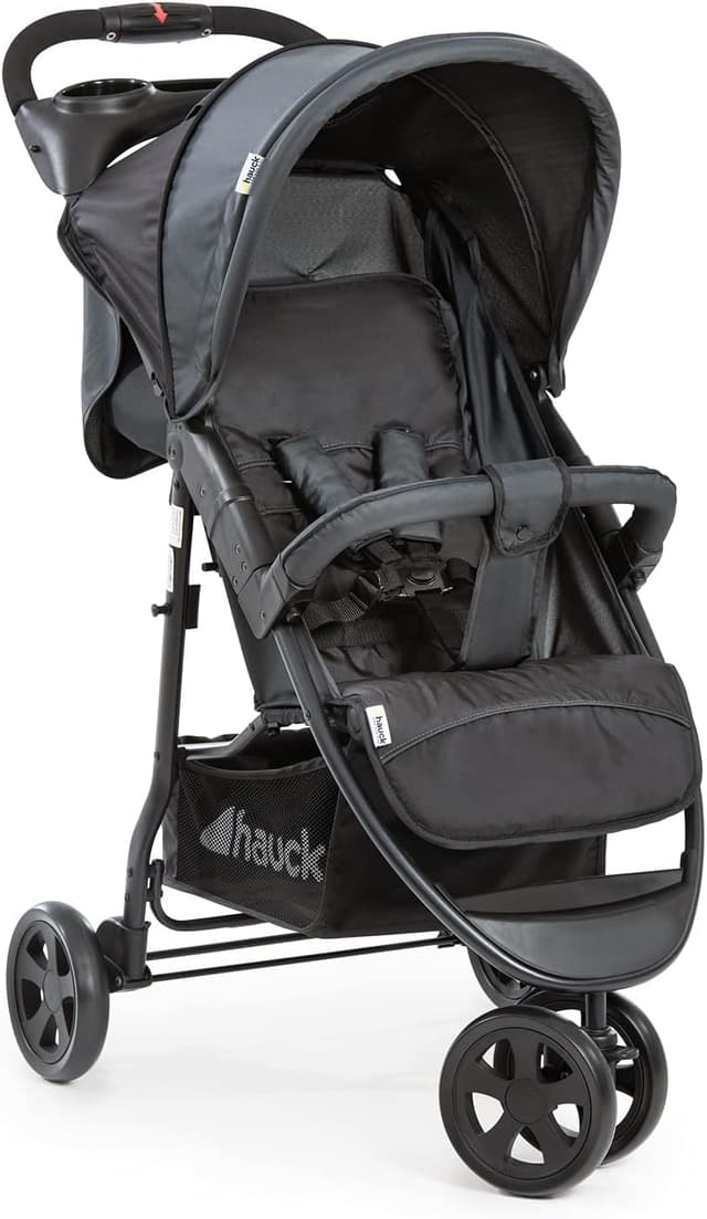 Detalle de hauck Citi Neo II 3-wheeled pushchair (Caviar/Stone) with raincover, tray and cup holder