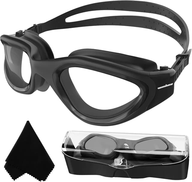 Detalle de Winline Adult Swimming Goggles – Open Water anti-fog UV goggles with clear PC lenses