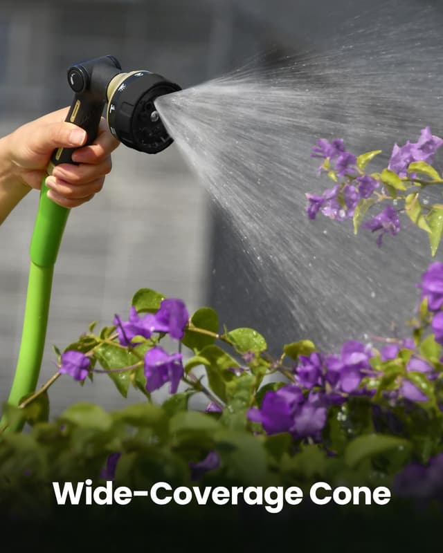 Detalle 2 de RAINPOINT Hose Pipe Spray Gun with Thumb Flow Control – 10 Spray Patterns, Heavy-Duty Metal Nozzle