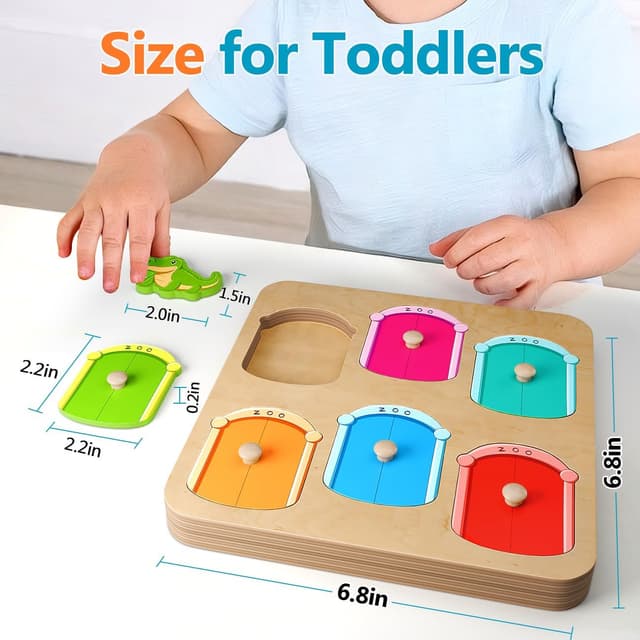 Thumbnail 5 de SYHLN Animal Peg Puzzle 1–3 Years Wooden Toys