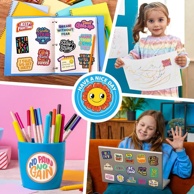 Thumbnail 4 de Rzaemuush 200 Motivational Stickers 🏷