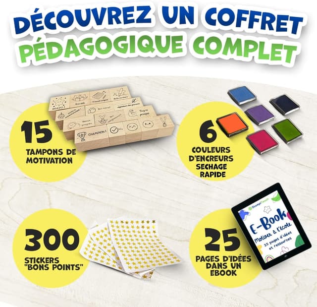 Detalle 2 de Kit tampons enseignants 15 tampons
