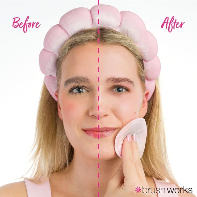 Detalle de Brushworks Micellar Cleansing Water 400ml – Fragrance Free Makeup Remover for Face, Eyes & Lips