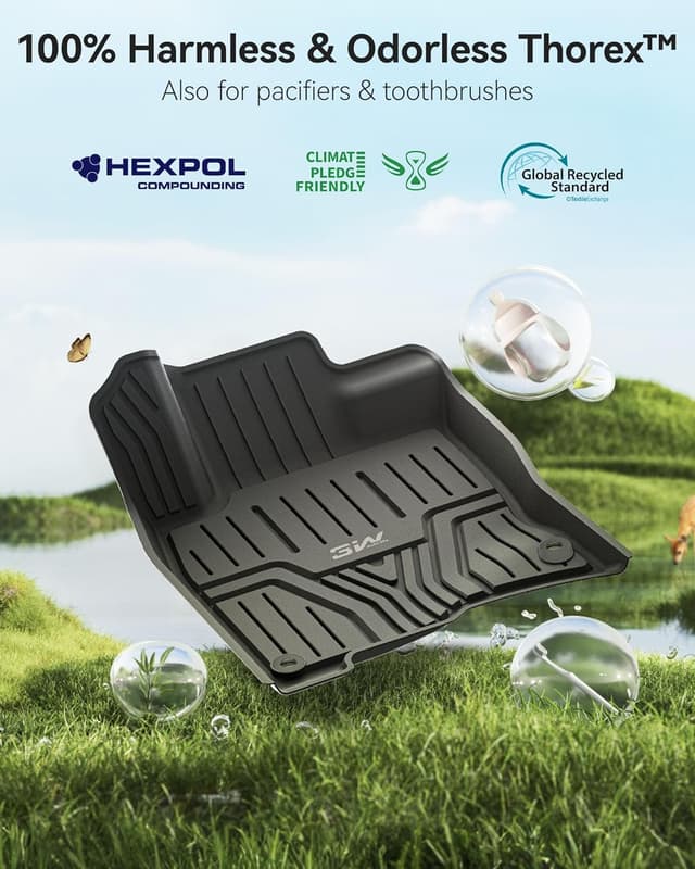 Thumbnail 5 de 3W Floor Mats Custom Fit TPE for Honda Civic 1st 2nd Row