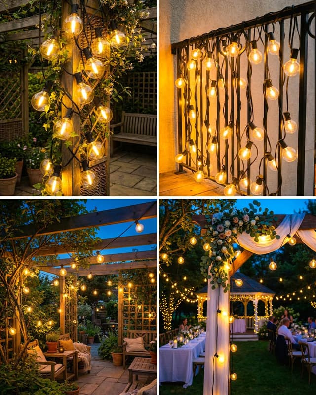 Thumbnail 6 de btfarm 10 m Lichterkette außen mit Fernbedienung & Timer, dimmbar, warmweiß (IP44)