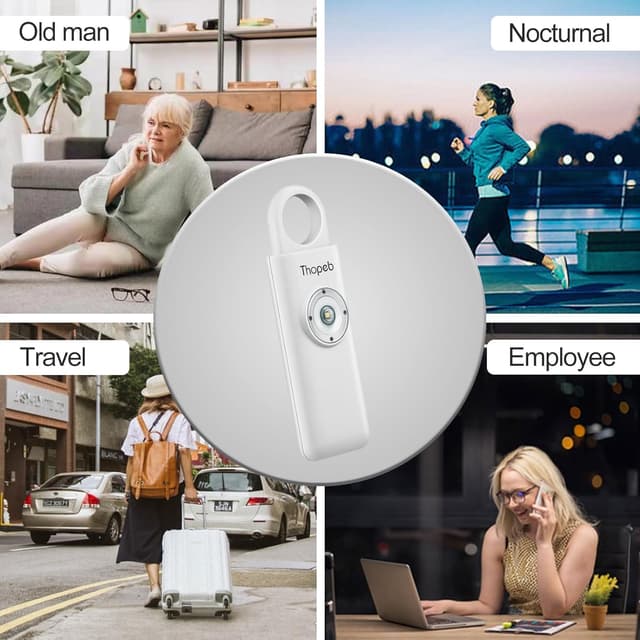 Detalle 2 de Der Original Persönlicher Alarm für Frauen – Schlüsselanhänger mit 130 dB Sirene & LED-Stroboskop