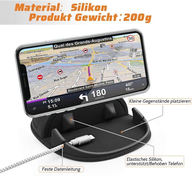 Detalle 2 de Cinati Handyhalterung Auto rutschfest für 6–12 mm