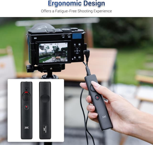 Detalle de JJC Video Recording Shutter Release Cable Remote Switch for Panasonic LUMIX DC-ZS99 (TZ99) / S9 / G100D DSLR Camera