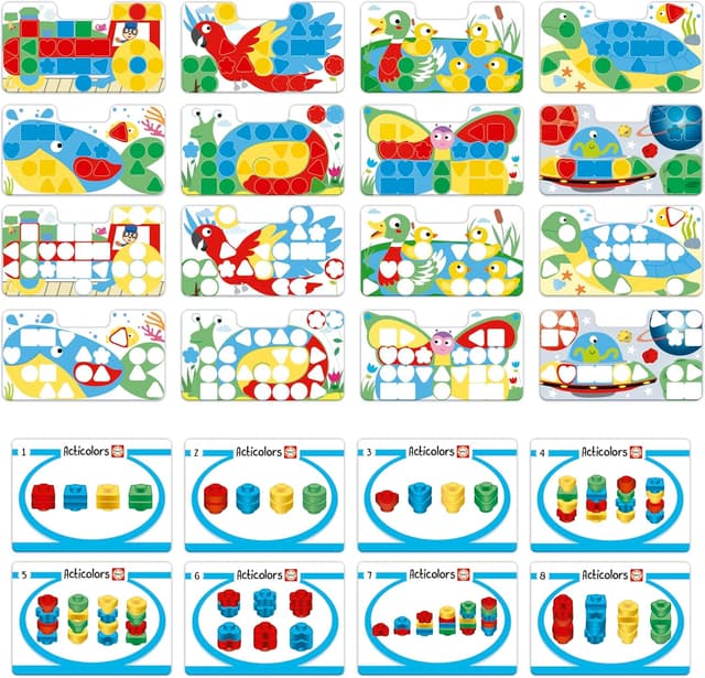 Detalle 2 de Educa Acticolors juego de apilar fichas 2 años