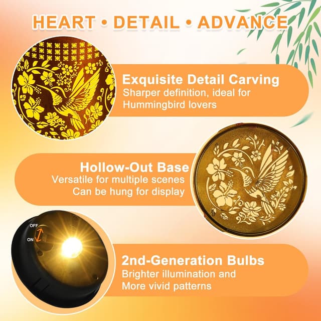 Detalle 2 de Hummingbird Solar Lanterns for Outdoors