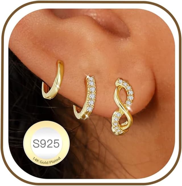 Thumbnail 6 de Avotto 3 Paar Ohrringe Silber 925 Set