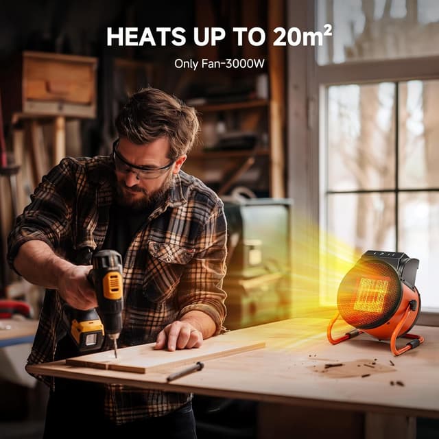 Detalle de AAOBOSI Keramik Heizlüfter 2000 W mit Fernbedienung
