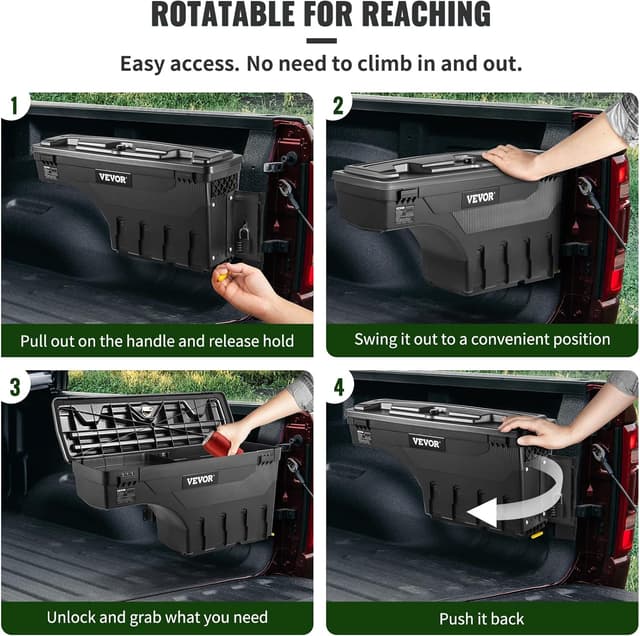 Thumbnail 4 de VEVOR Boîte de rangement pour lit de camion 25 L