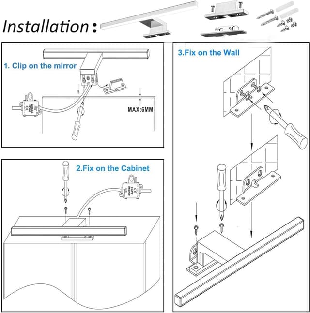 Detalle 1 de Aogled Lampada specchio LED 5W 30 cm