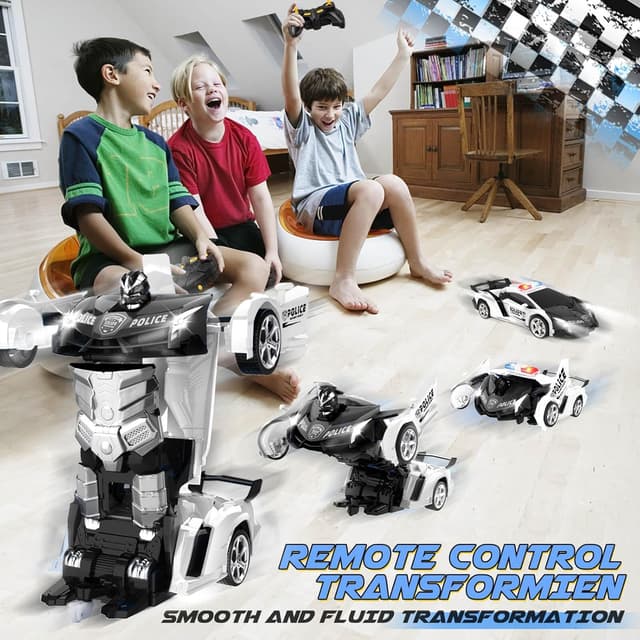 Detalle de RC transforming police car 2.4GHz 50m