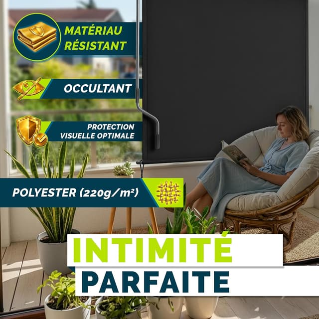 Thumbnail 6 de tillvex® Store vertical pour extérieur et intérieur 200 x 250 cm avec housse de protection
