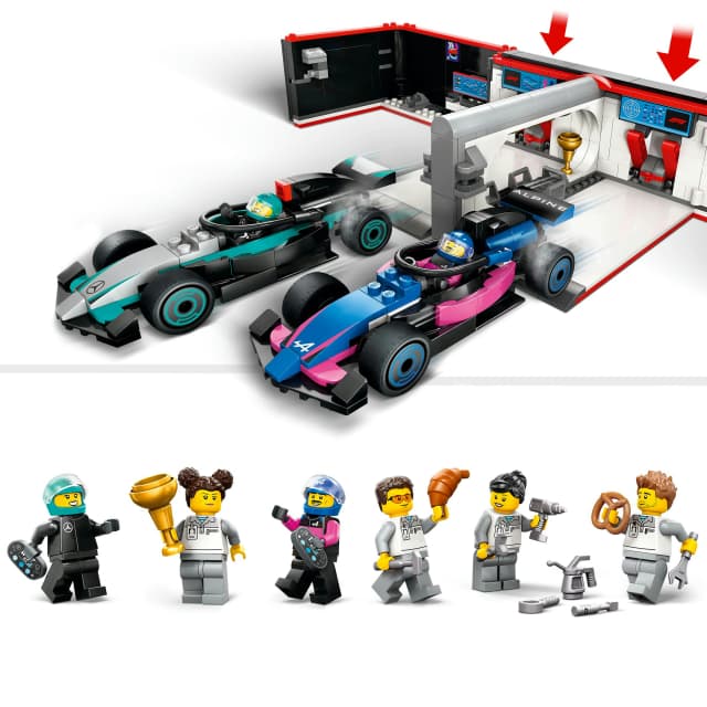Thumbnail 4 de LEGO Garaje F1 con coches Mercedes‑AMG y Alpine